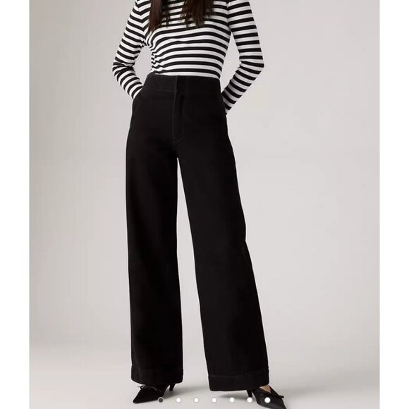 Levi's Denim - Levi's Premium Ribcage Wide Leg Tailored Women's Jeans in Black Size 27x32